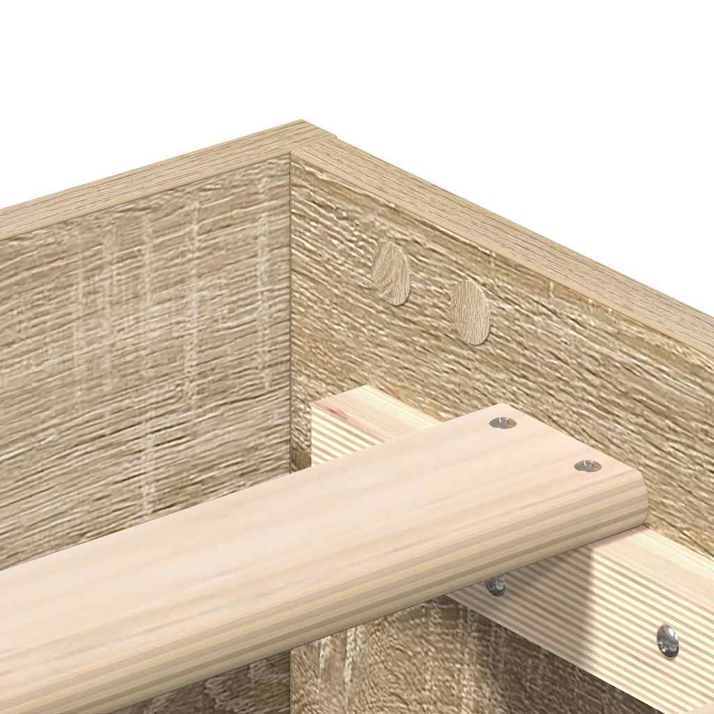 Bed Frame No Mattress Sonoma Oak 90x200 cm Engineered Wood
