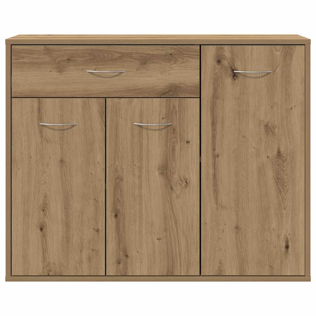 Modern Wooden Sideboard Storage Cabinet Unit With 3 Doors & Drawer Wood