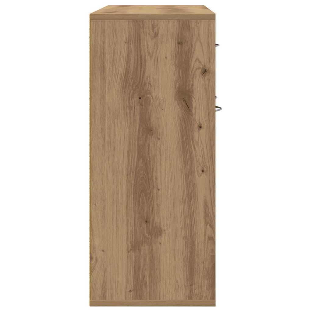 Modern Wooden Sideboard Storage Cabinet Unit With 3 Doors & Drawer Wood