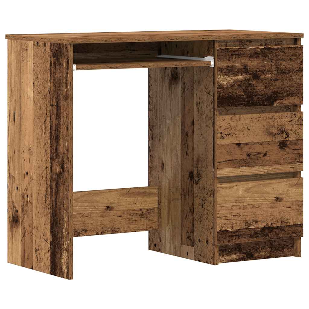 Modern Wooden Home Office Computer Desk Table With 3 Storage Drawers