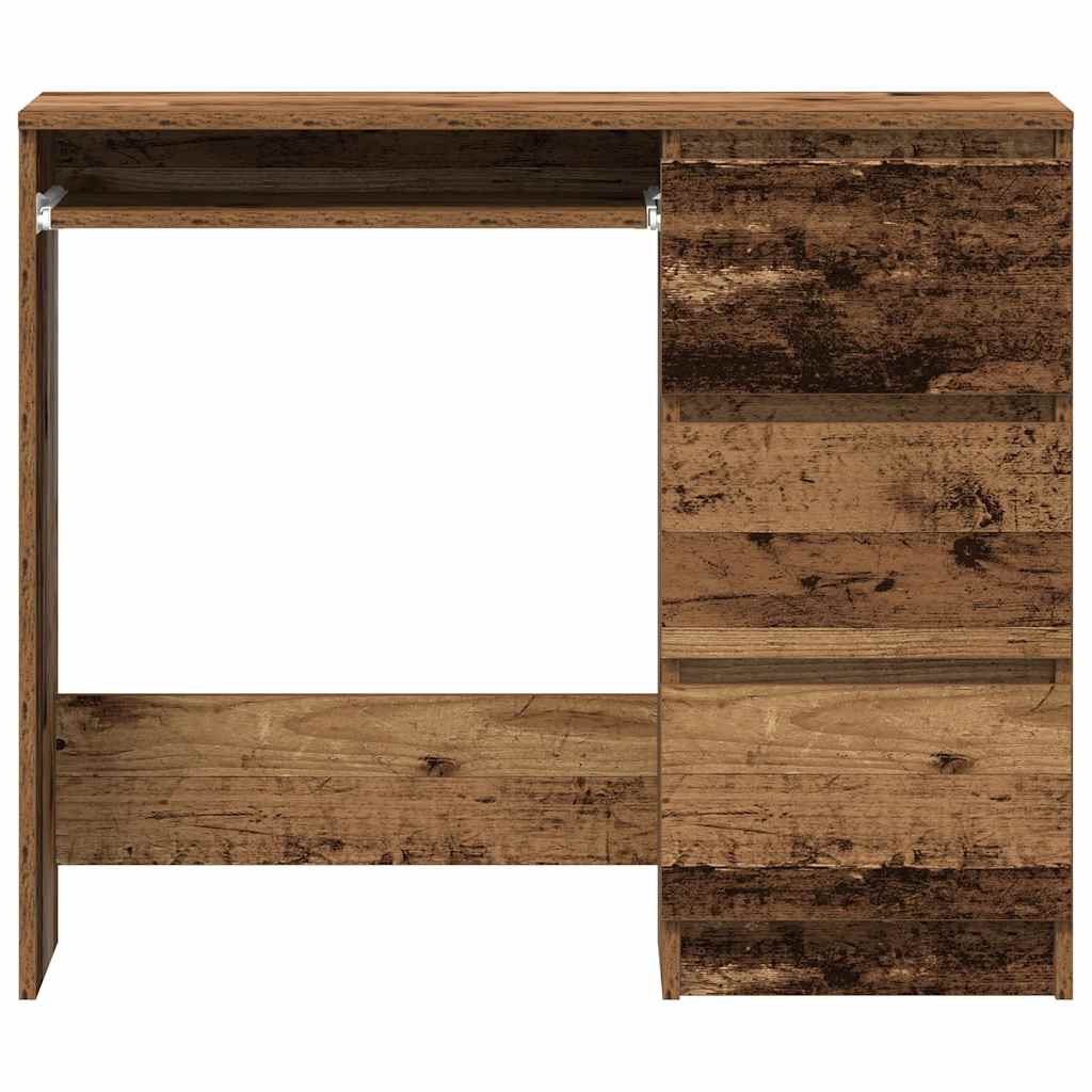 Modern Wooden Home Office Computer Desk Table With 3 Storage Drawers