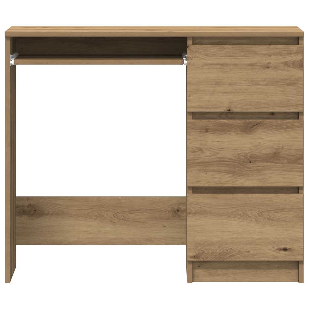 Modern Wooden Home Office Computer Desk Table With 3 Storage Drawers