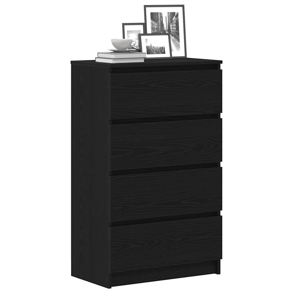 Sideboard Black Oak 60x35x98.5 cm Engineered Wood