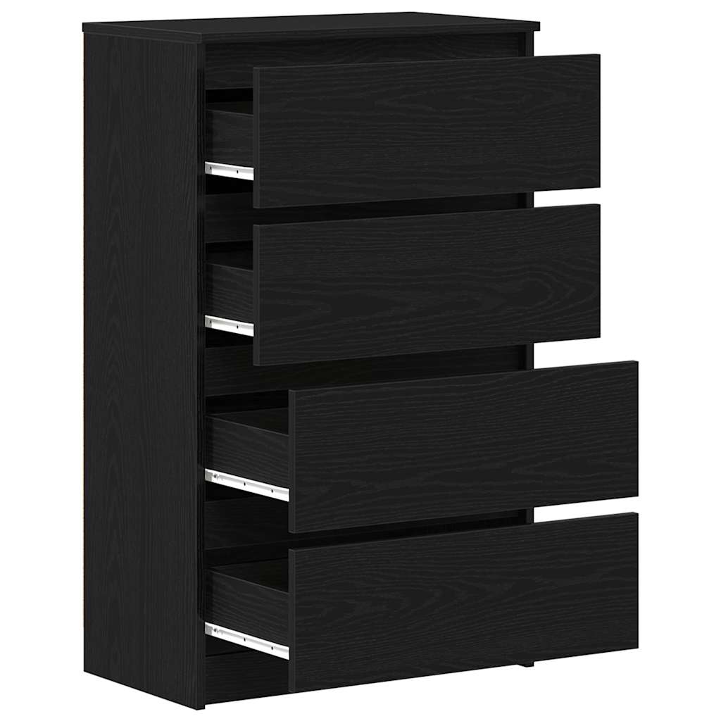 Sideboard Black Oak 60x35x98.5 cm Engineered Wood