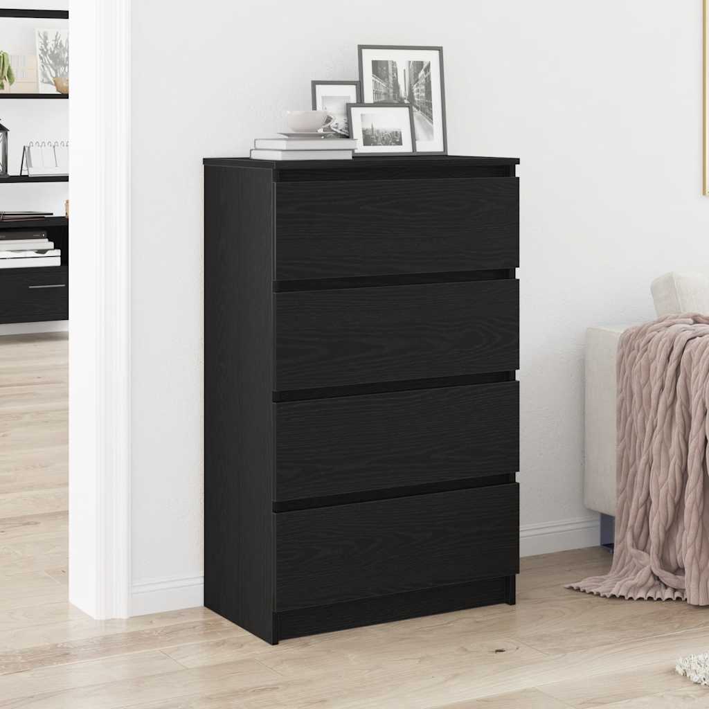 Sideboard Black Oak 60x35x98.5 cm Engineered Wood