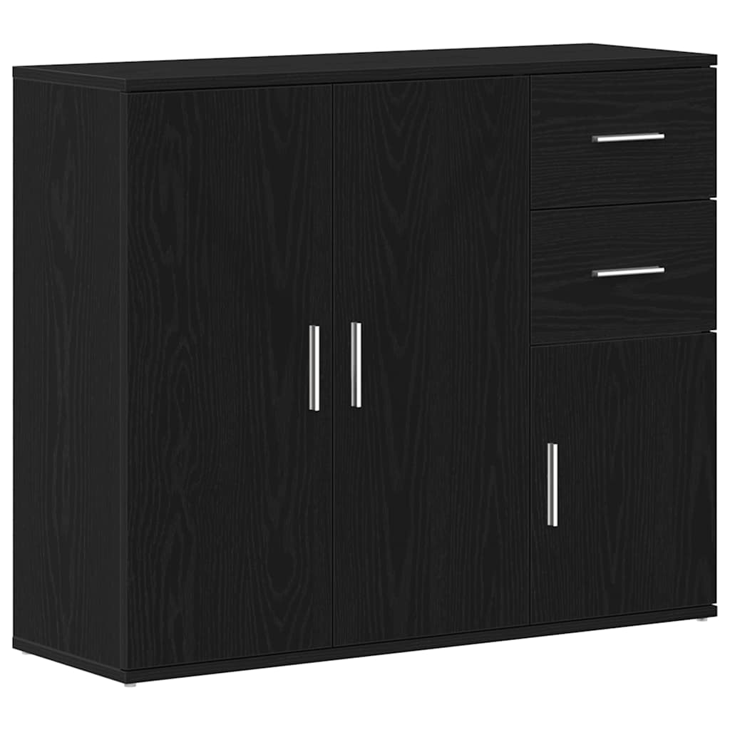 Modern Wooden Sideboard Storage Cabinet Unit With 3 Doors & 2 Drawers wood