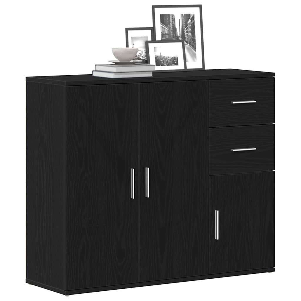 Modern Wooden Sideboard Storage Cabinet Unit With 3 Doors & 2 Drawers wood