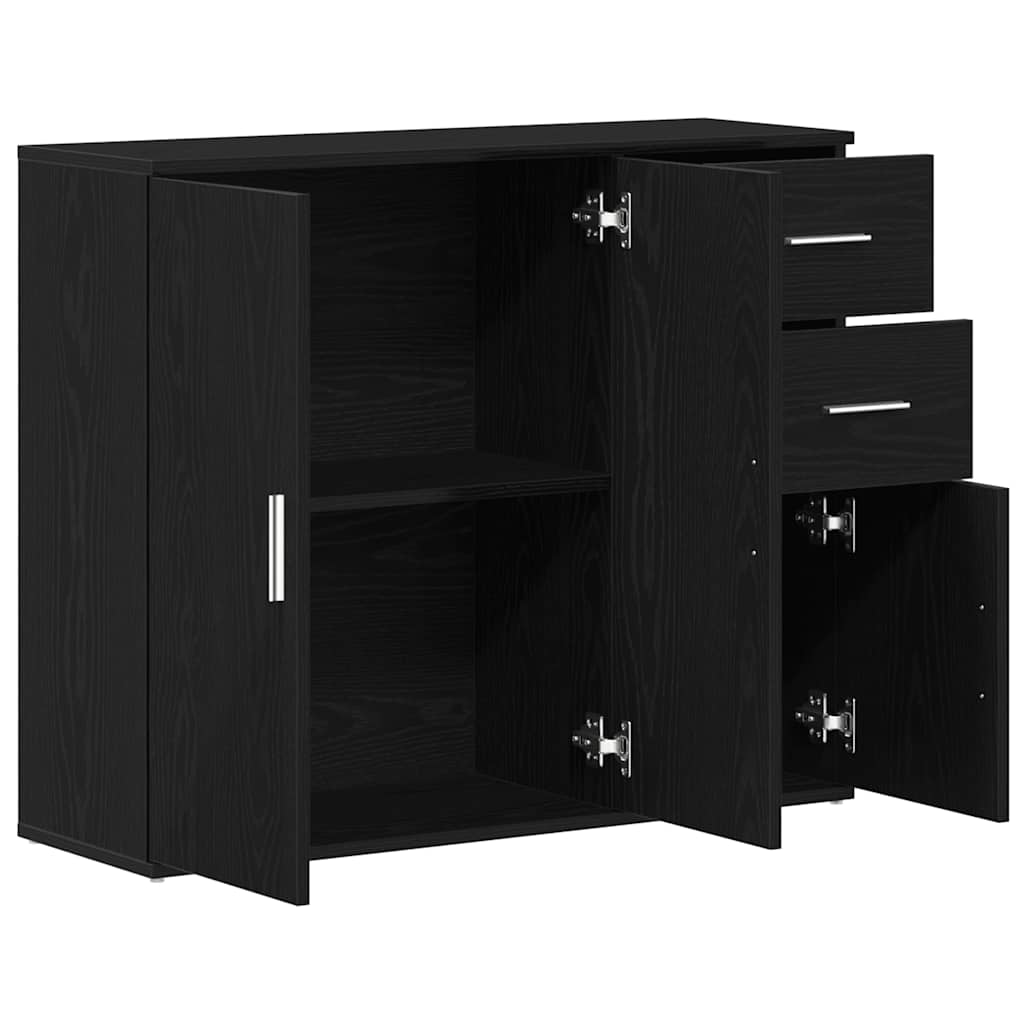 Modern Wooden Sideboard Storage Cabinet Unit With 3 Doors & 2 Drawers wood