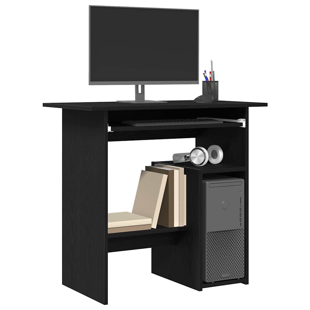 Modern Wooden Home Office Computer Desk Table With Keyboard Tray Storage