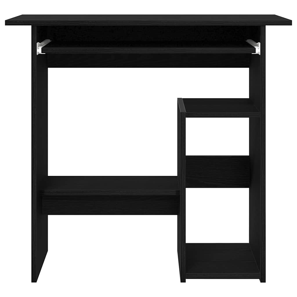 Desk Black Oak 80x45x74 cm Engineered Wood