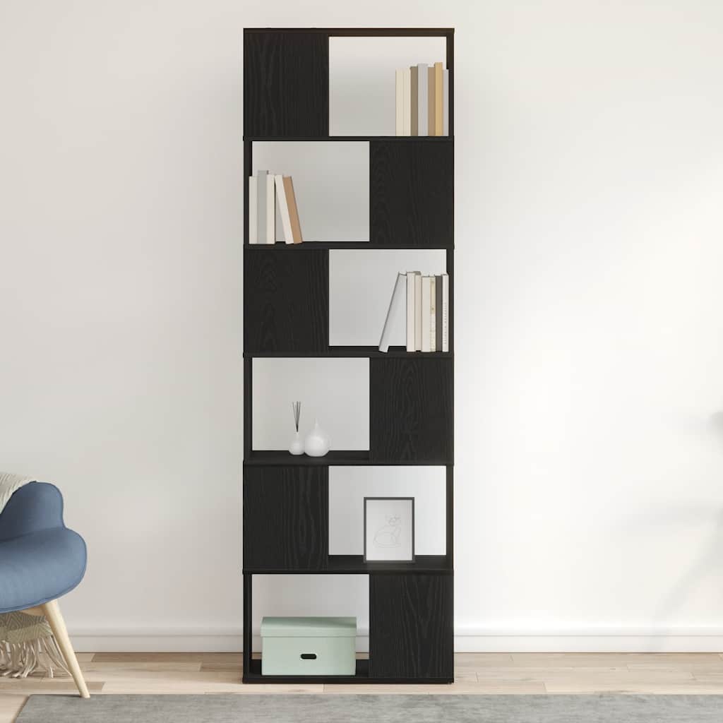 Modern Wooden Tall Open Bookcase Book Storage Cabinet Room Divider Wood