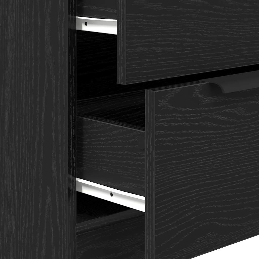 Sideboard with Drawer Black 60 x 30 x 70 cm Engineered wood