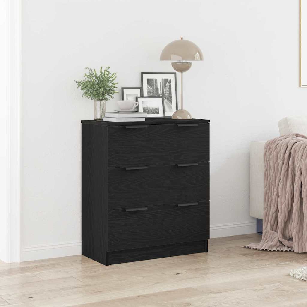 Sideboard with Drawer Black 60 x 30 x 70 cm Engineered wood