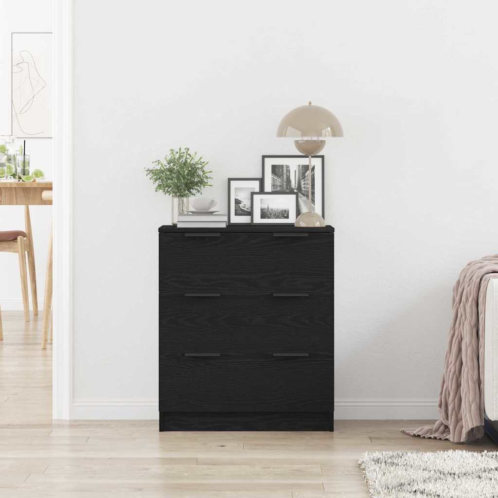 Sideboard with Drawer Black 60 x 30 x 70 cm Engineered wood