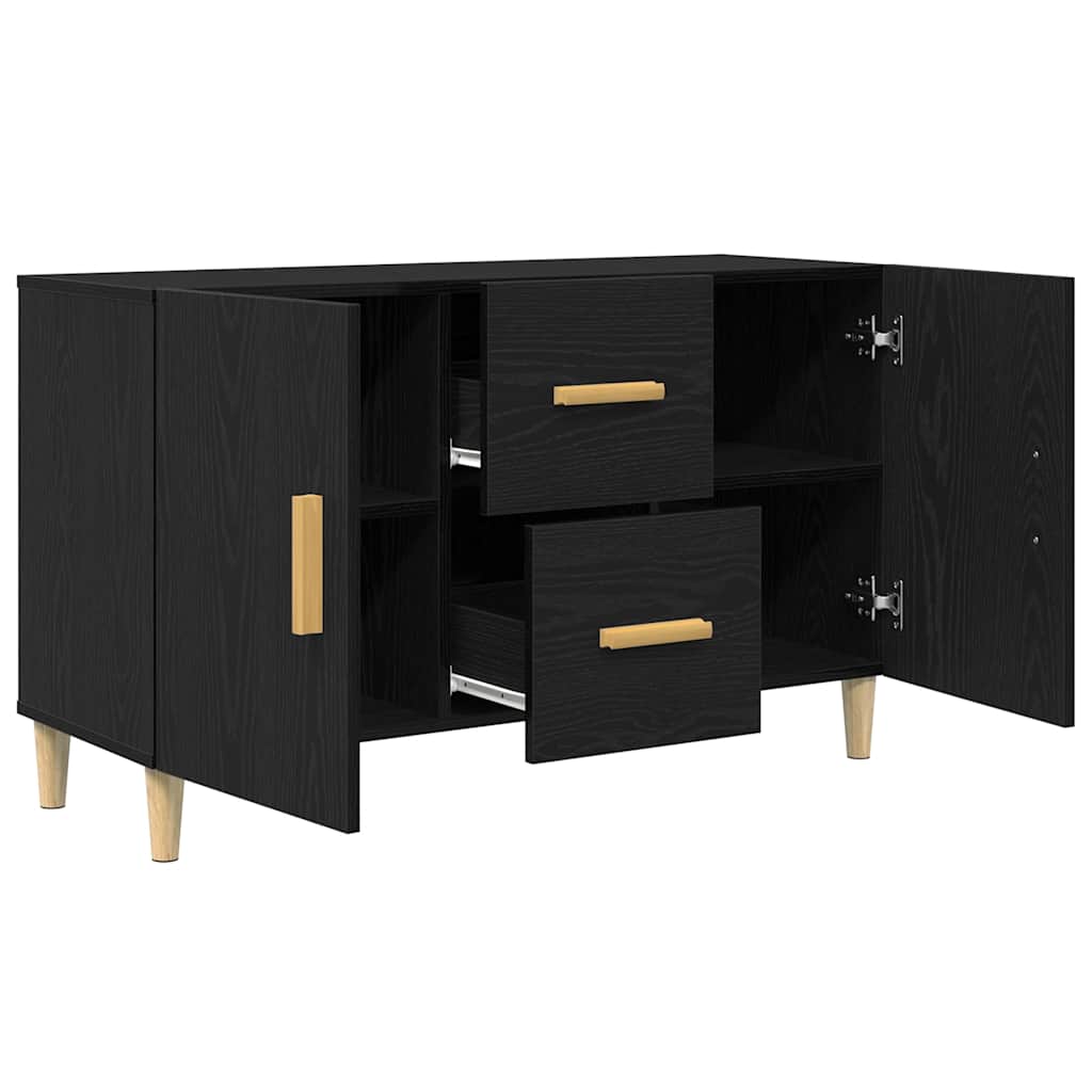 Modern Wooden Sideboard Storage Cabinet Unit With 2 Doors & 2 Drawers Wood