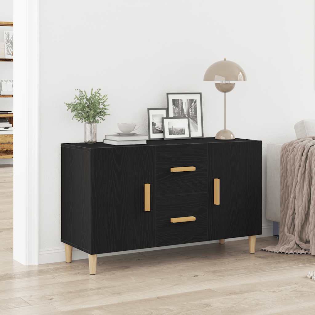 Modern Wooden Sideboard Storage Cabinet Unit With 2 Doors & 2 Drawers Wood