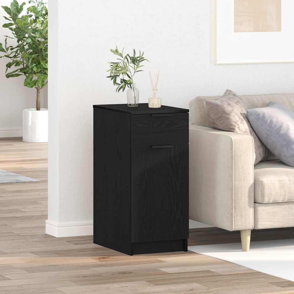 Desk Cabinet Black oak 33 x 50 x 75 cm Engineered Wood