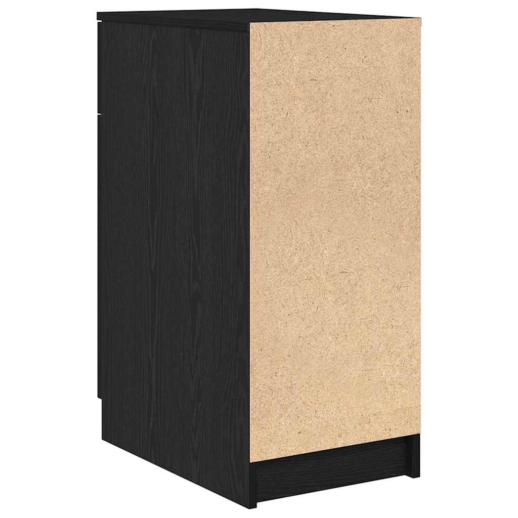 Desk Cabinet Black oak 33 x 50 x 75 cm Engineered Wood