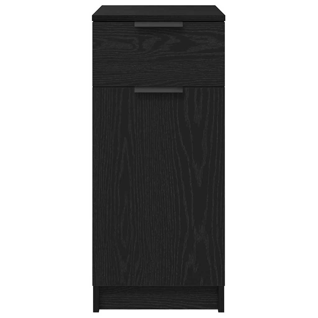 Desk Cabinet Black oak 33 x 50 x 75 cm Engineered Wood