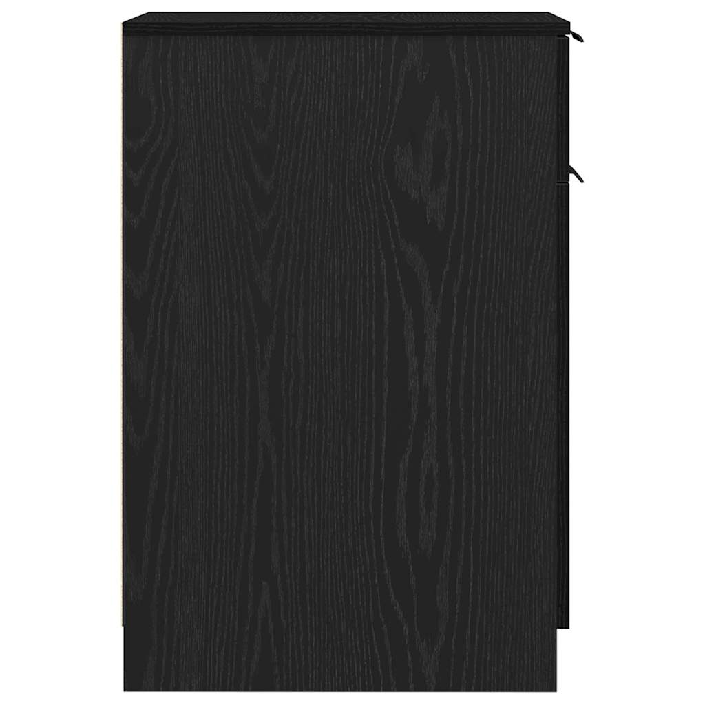 Desk Cabinet Black oak 33 x 50 x 75 cm Engineered Wood