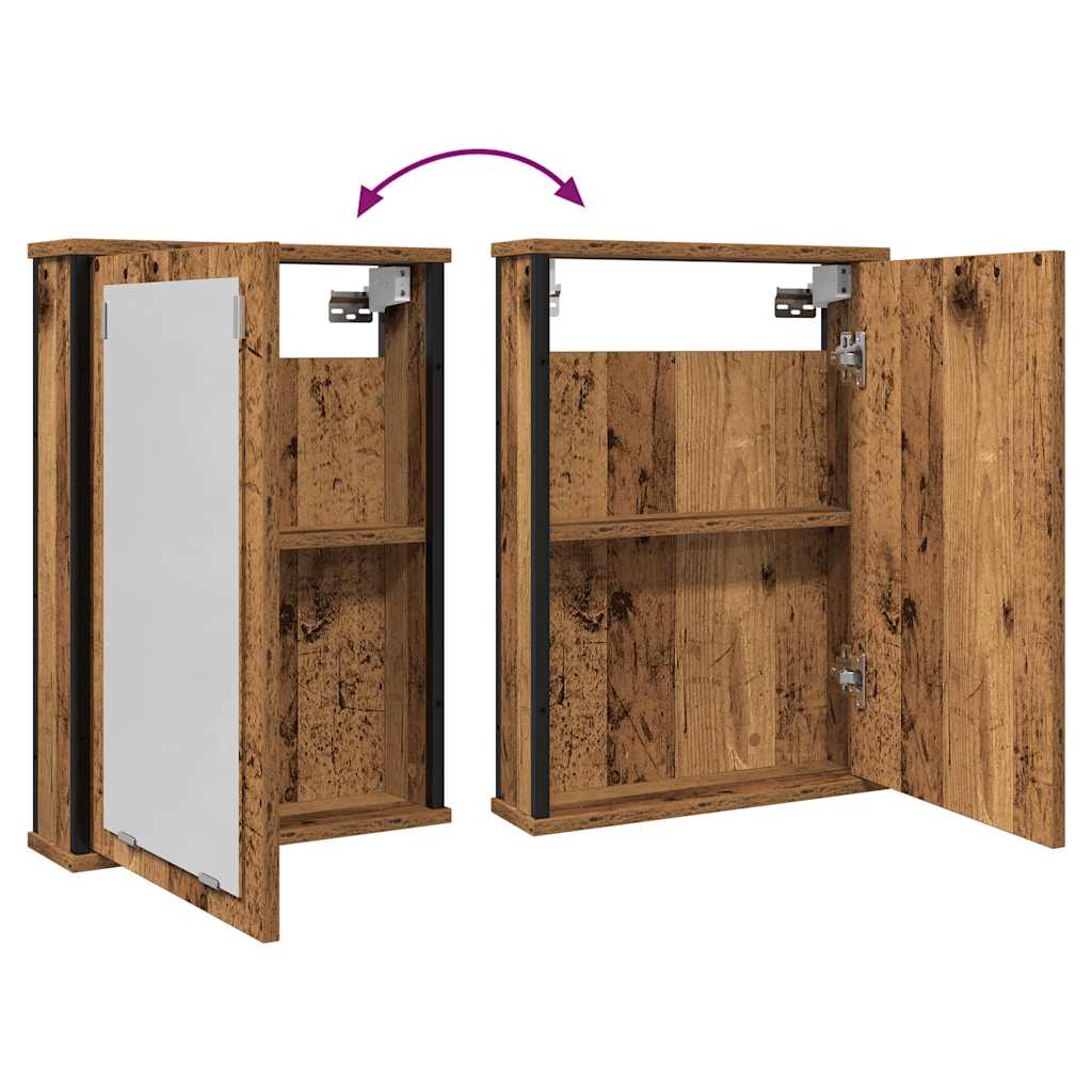 Bathroom Mirror Cabinet Old Wood 42x12x60 cm Engineered Wood