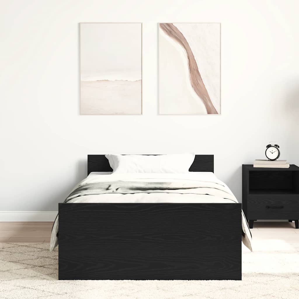 Modern Wooden Single Size 90cm Bed Frame Base With Headboard & Footboard