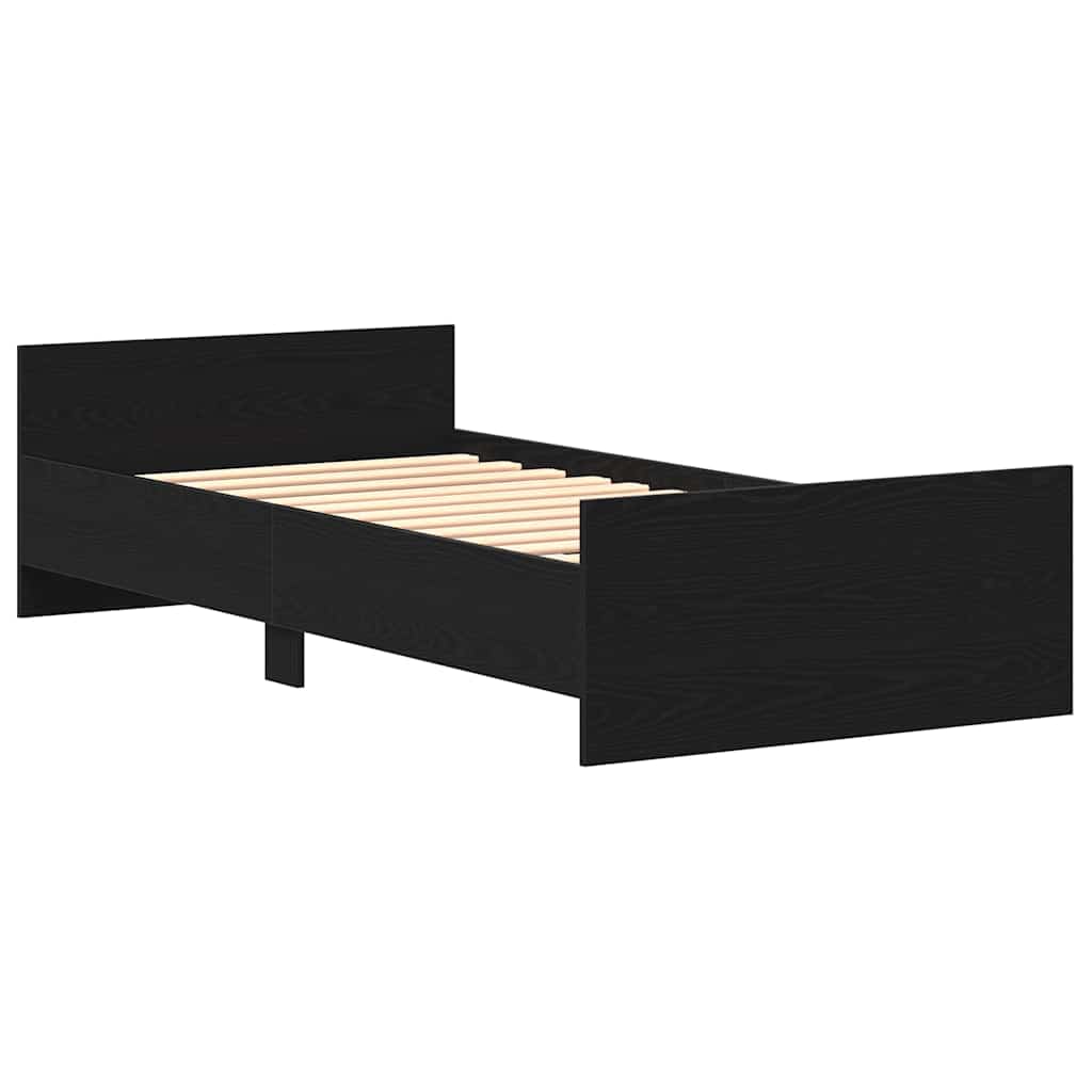 Modern Wooden Single Size 90cm Bed Frame Base With Headboard & Footboard
