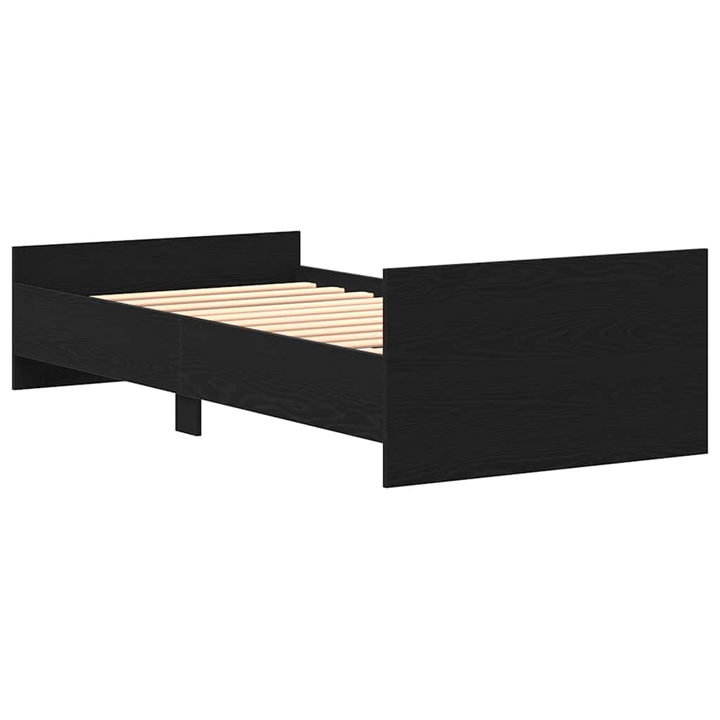 Modern Wooden Single Size 90cm Bed Frame Base With Headboard & Footboard