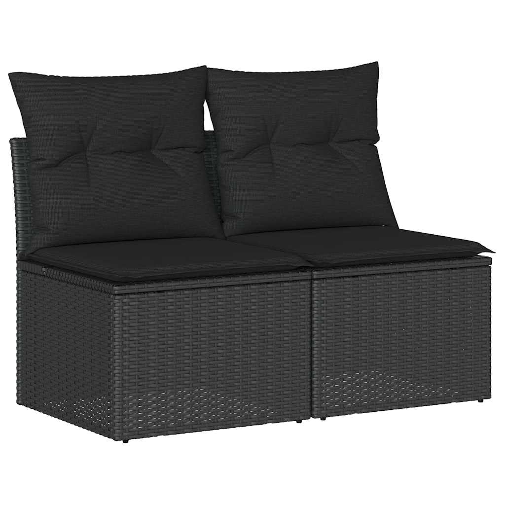 Outdoor Patio Poly Rattan 2 Seater Garden Sofa Chair Seat With Cushions & Storage