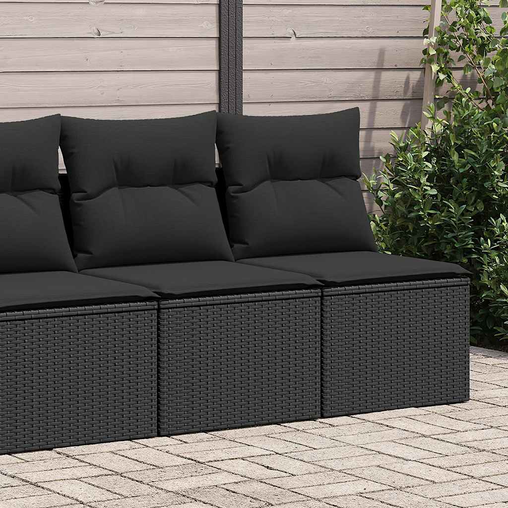 Outdoor Patio Poly Rattan 2 Seater Garden Sofa Chair Seat With Cushions & Storage