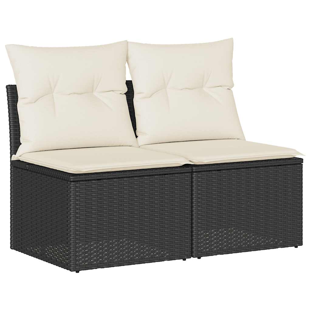 Outdoor Patio Poly Rattan 2 Seater Garden Sofa Chair Seat With Cushions & Storage