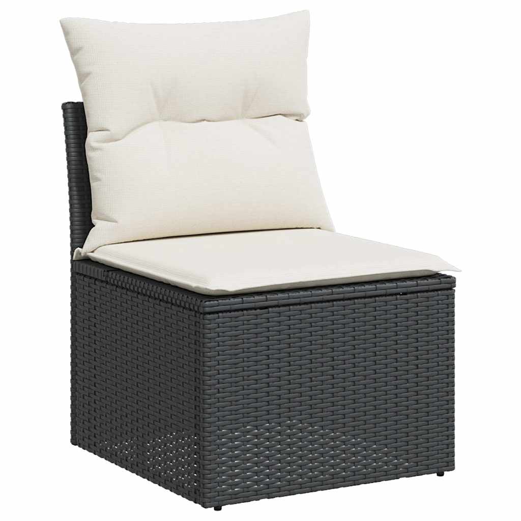 Outdoor Patio Poly Rattan 2 Seater Garden Sofa Chair Seat With Cushions & Storage