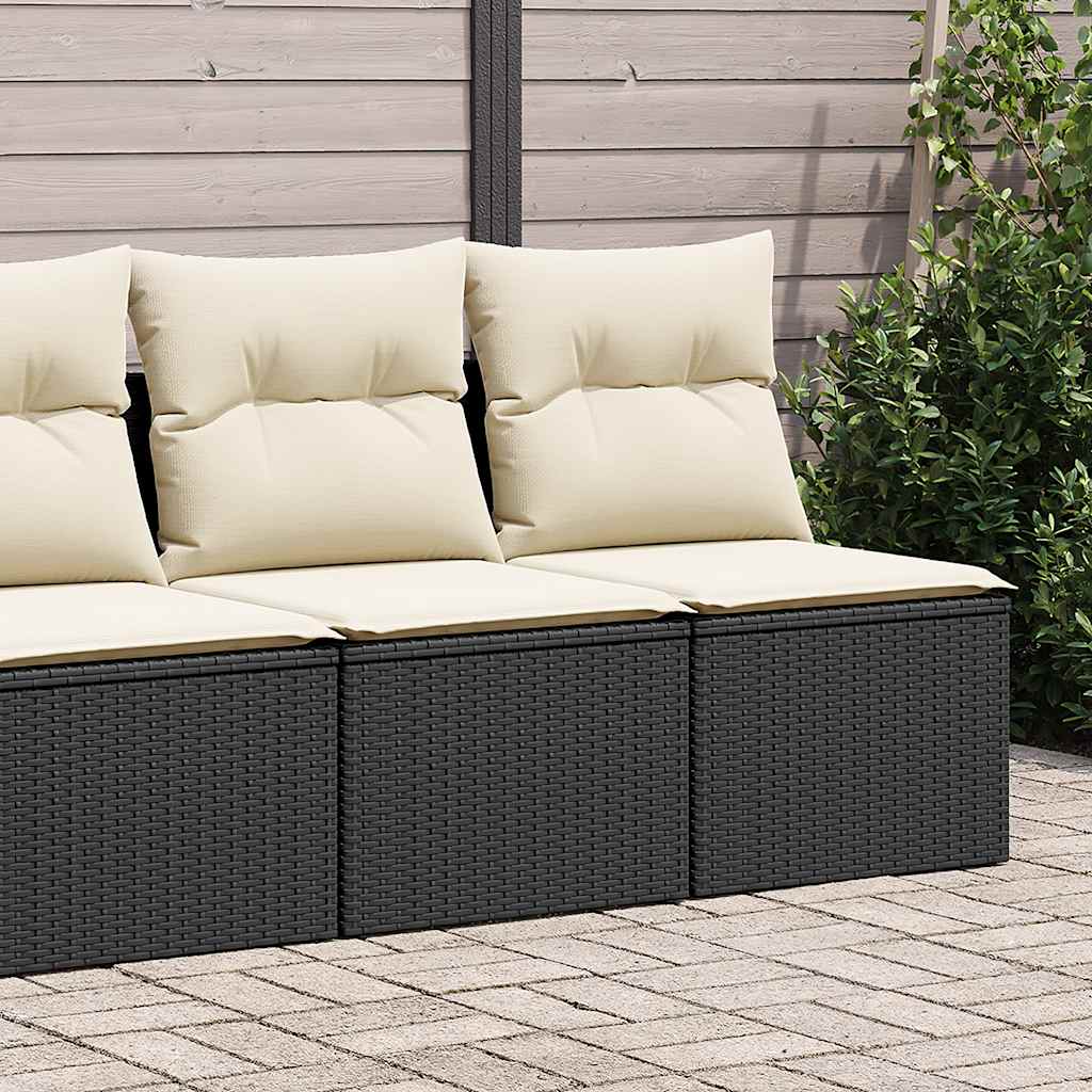 Outdoor Patio Poly Rattan 2 Seater Garden Sofa Chair Seat With Cushions & Storage