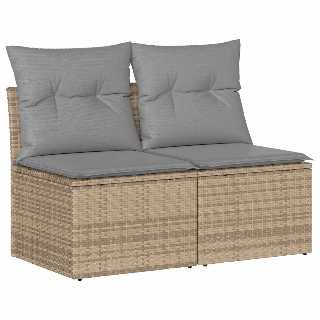 Outdoor Patio Poly Rattan 2 Seater Garden Sofa Chair Seat With Cushions & Storage