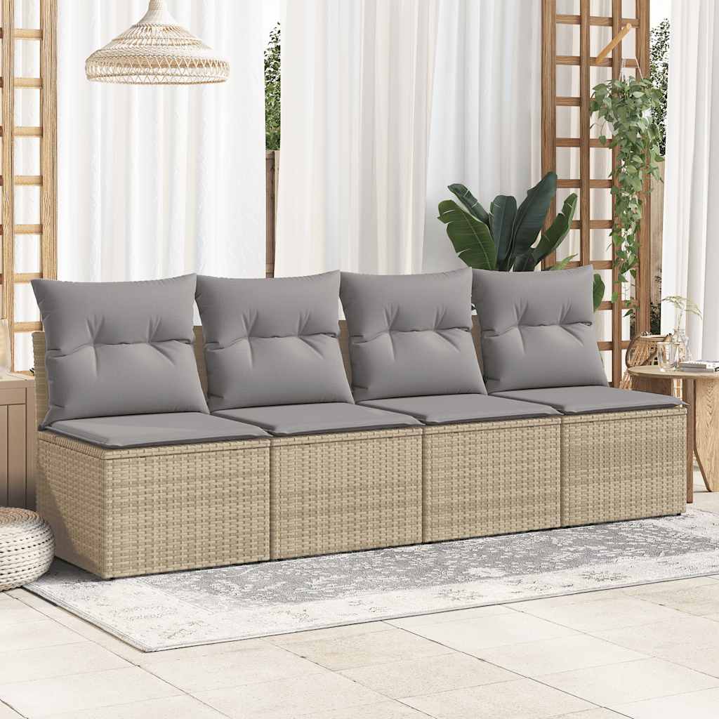 Outdoor Patio Poly Rattan 2 Seater Garden Sofa Chair Seat With Cushions & Storage