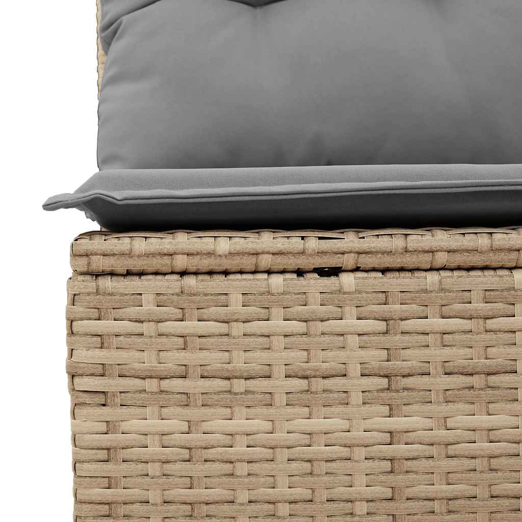 Outdoor Patio Poly Rattan 2 Seater Garden Sofa Chair Seat With Cushions & Storage