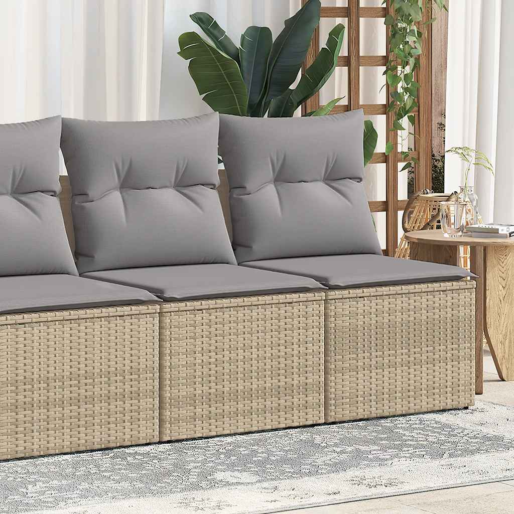 Outdoor Patio Poly Rattan 2 Seater Garden Sofa Chair Seat With Cushions & Storage