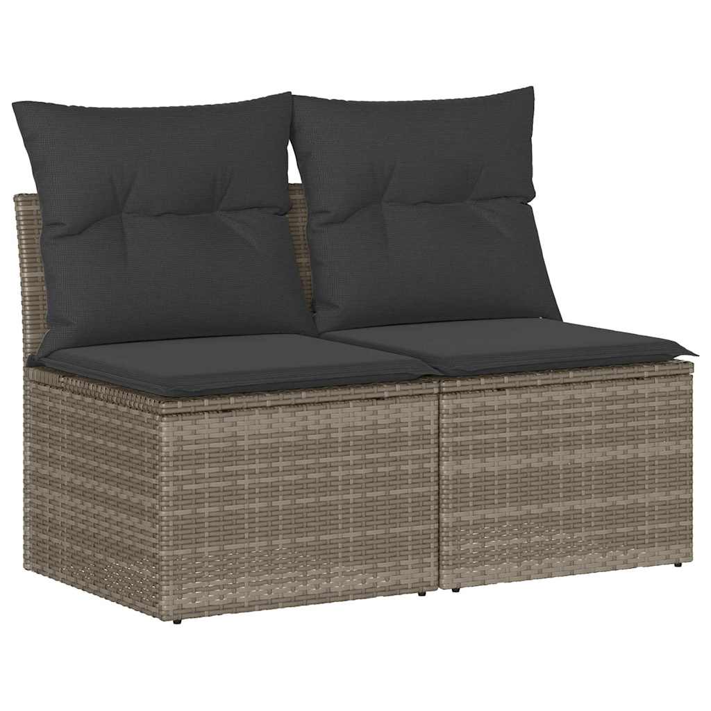 Outdoor Patio Poly Rattan 2 Seater Garden Sofa Chair Seat With Cushions & Storage