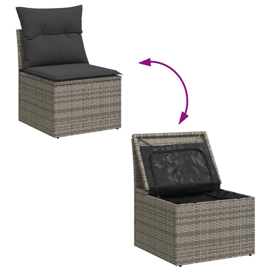 Outdoor Patio Poly Rattan 2 Seater Garden Sofa Chair Seat With Cushions & Storage