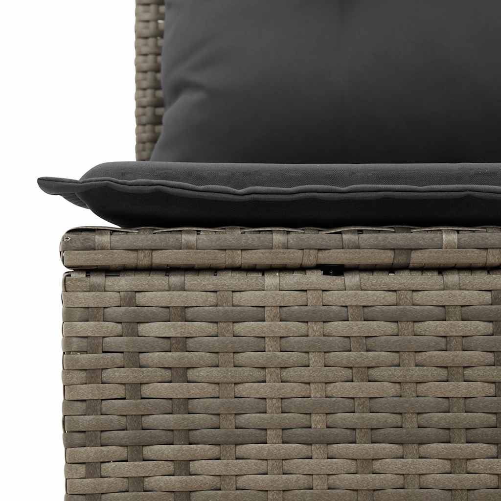 Outdoor Patio Poly Rattan 2 Seater Garden Sofa Chair Seat With Cushions & Storage
