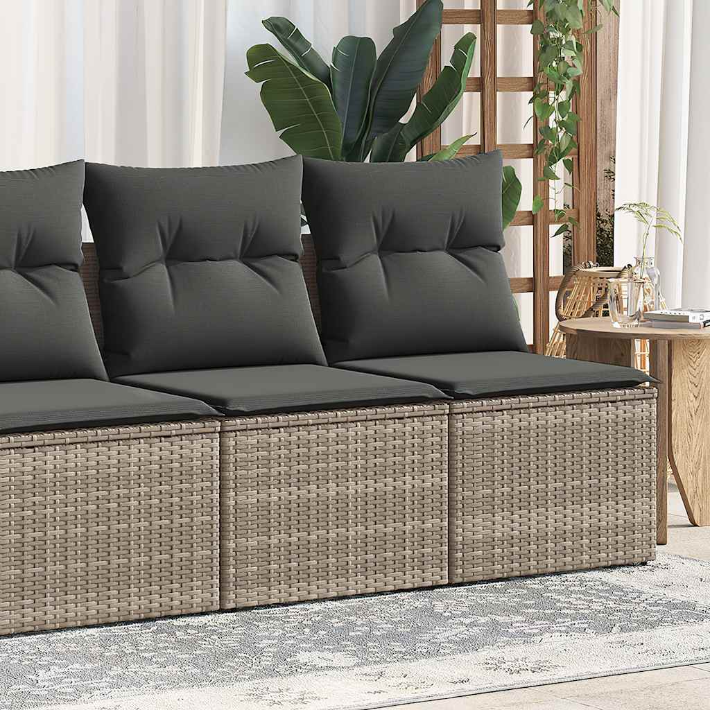 Outdoor Patio Poly Rattan 2 Seater Garden Sofa Chair Seat With Cushions & Storage