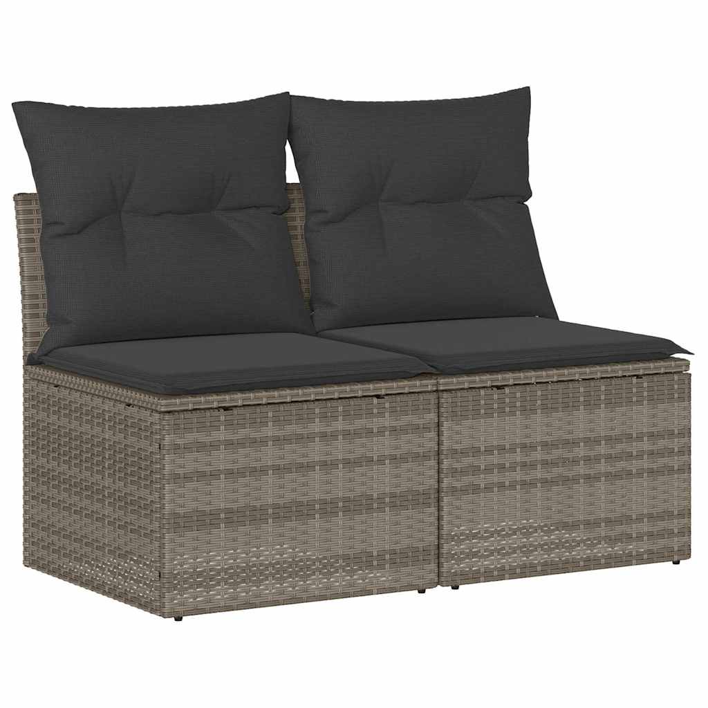 Outdoor Patio Poly Rattan 2 Seater Garden Sofa Chair Seat With Cushions & Storage