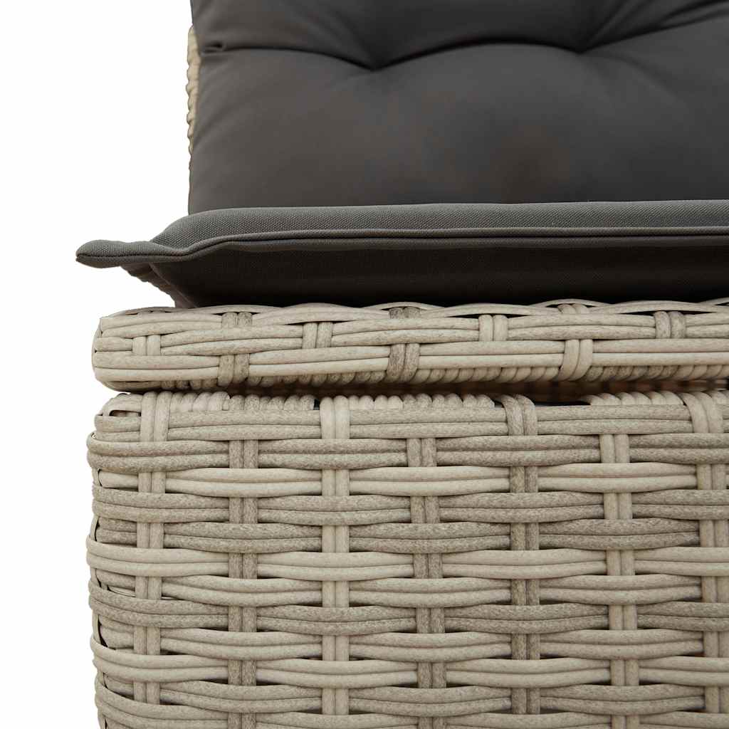 Outdoor Patio Poly Rattan 2 Seater Garden Sofa Chair Seat With Cushions & Storage