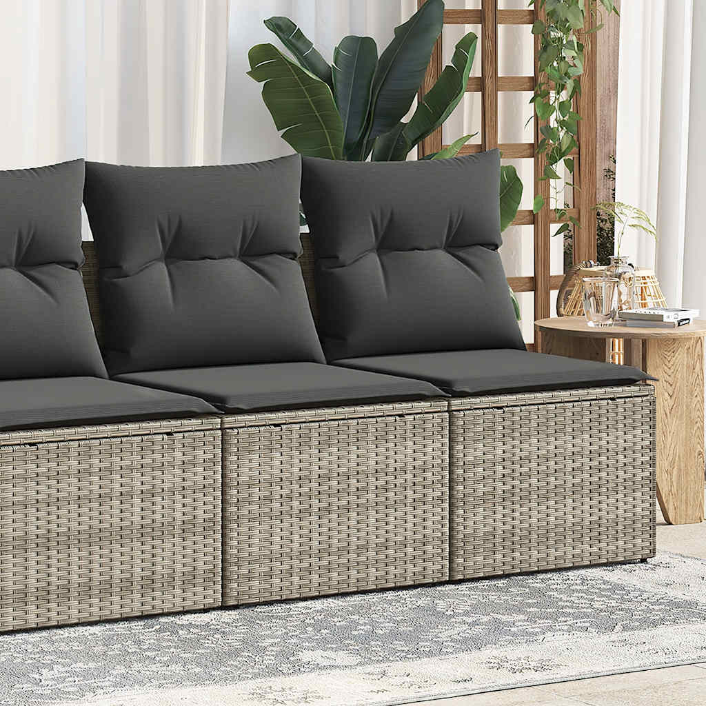 Outdoor Patio Poly Rattan 2 Seater Garden Sofa Chair Seat With Cushions & Storage