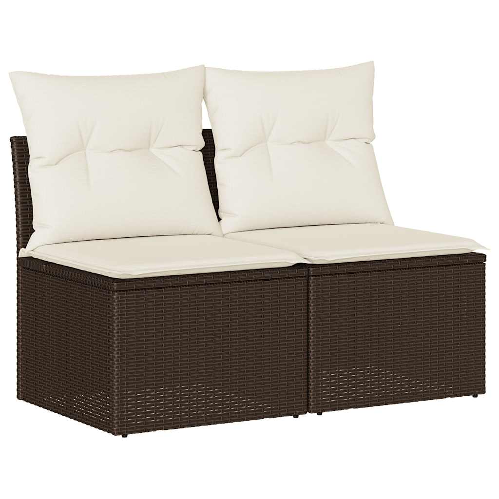 Outdoor Patio Poly Rattan 2 Seater Garden Sofa Chair Seat With Cushions & Storage
