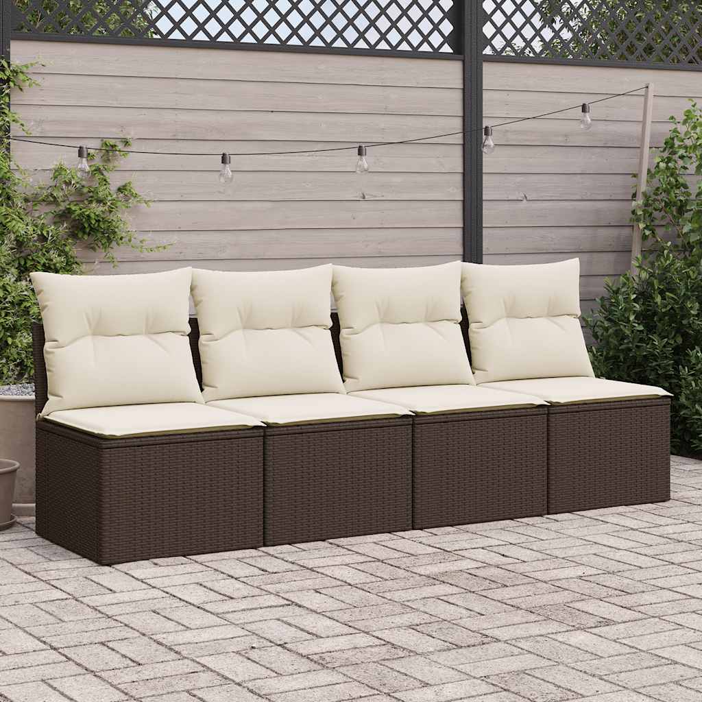 Outdoor Patio Poly Rattan 2 Seater Garden Sofa Chair Seat With Cushions & Storage