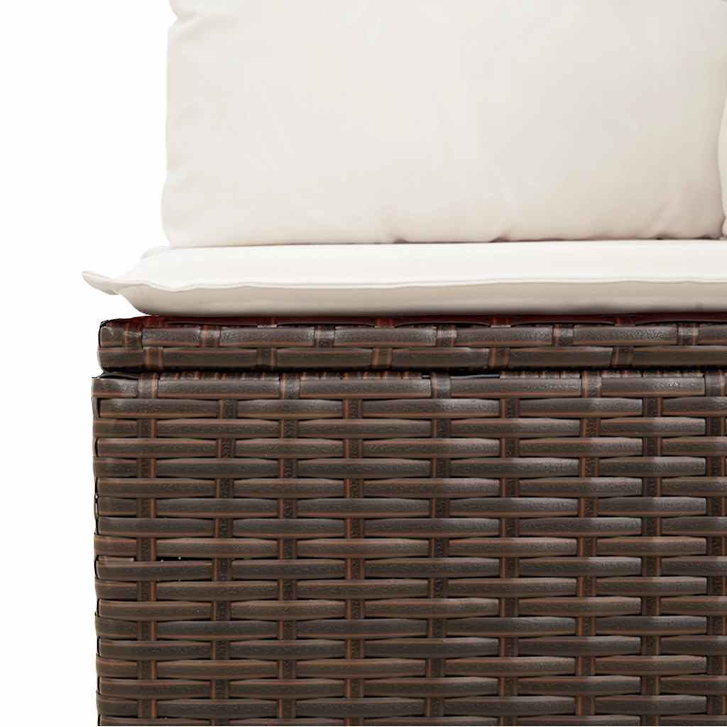 Outdoor Patio Poly Rattan 2 Seater Garden Sofa Chair Seat With Cushions & Storage