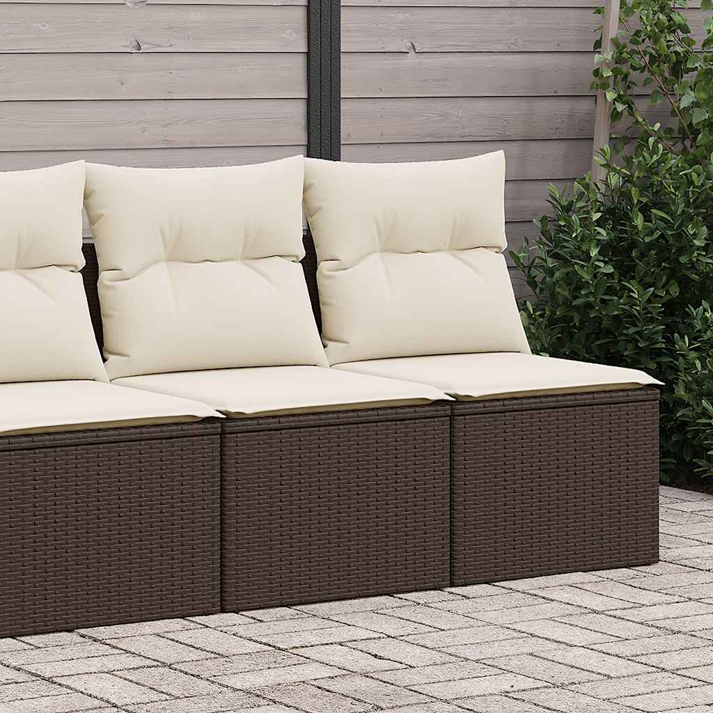 Outdoor Patio Poly Rattan 2 Seater Garden Sofa Chair Seat With Cushions & Storage