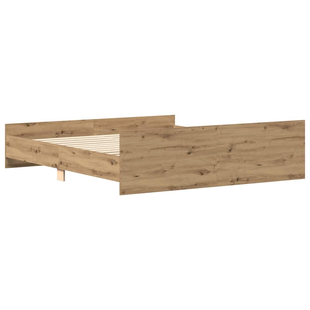 Modern Wooden Queen Size 160cm Bed Frame Base With Headboard & Footboard