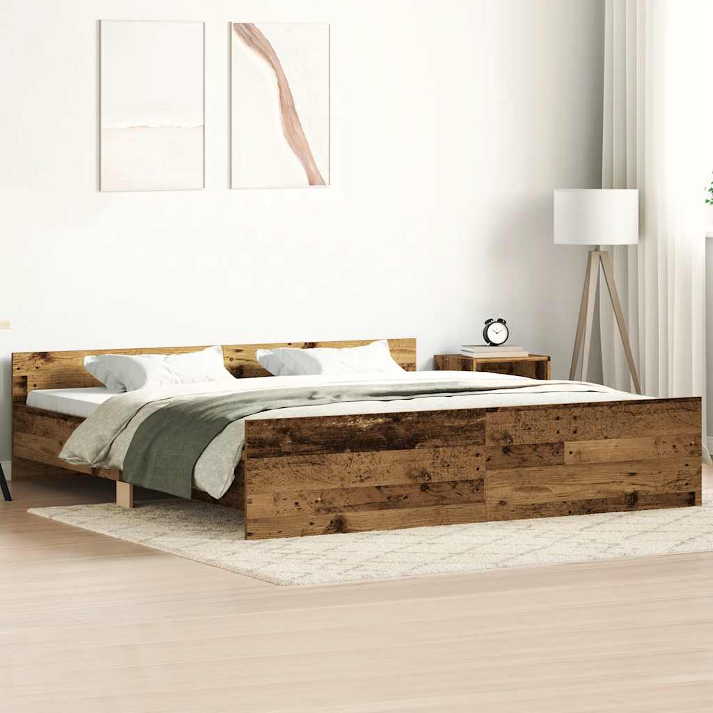 Modern Wooden Super King Size 180cm Bed Frame Base With Headboard & Footboard